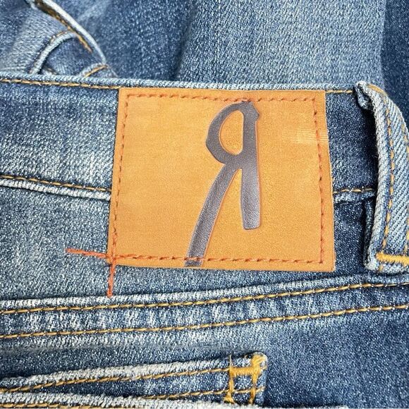 NWT Remix by Rock Revival Straight Leg Jeans in Destroyed Indigo Wash Size 24 - Picture 12 of 16